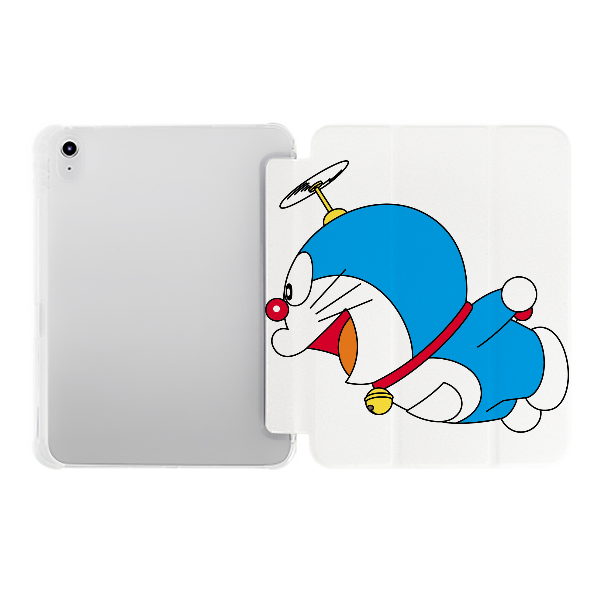 （画像用） ドラえもん Doraemon IPad ケース ペン収納付き 三つ折りスタンド PUレザー×シリコン 対応機種9.5/10.5/10.9インチ
